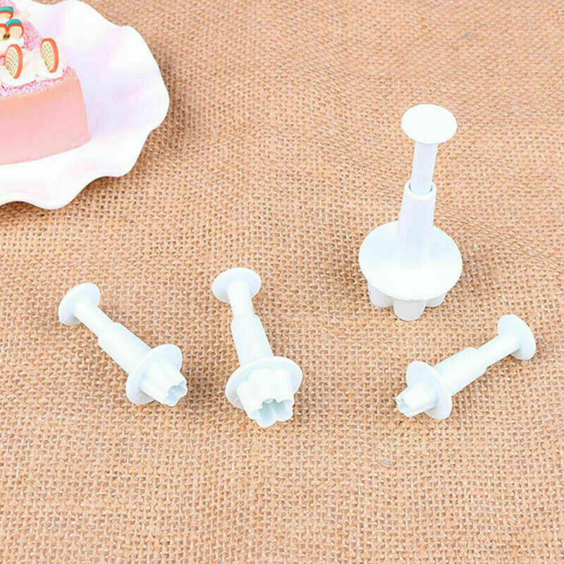 4 pcs*Plum Flower Icing Fondant Cake Sugarcraft Decorating Plunger J5P0 J0H2
