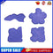 4pcs Smoothing Spatula Sealant Remover Caulking Scraper Grout Kit (Blue)