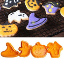 Cookie Cutter Halloween Pumpkin Ghost Theme Halloween Biscuit Mold Plunger