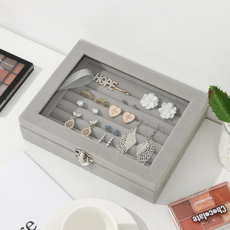 Earring Holder Display Case Velvet Ring Box Storage Box Jewelry Organizer