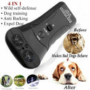Double Head Ultrasonic Dog Repeller Portable LED Flashlight Stop Bark Tool Newly