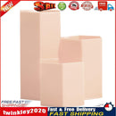 3 Lattices Makeup Brush Storage Box Cosmetics Pen Holder Organizer (Pink) Newly