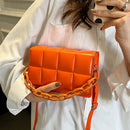 Women PU Leather Crossbody Bag Female Solid Color Small Designer Clutch Bag