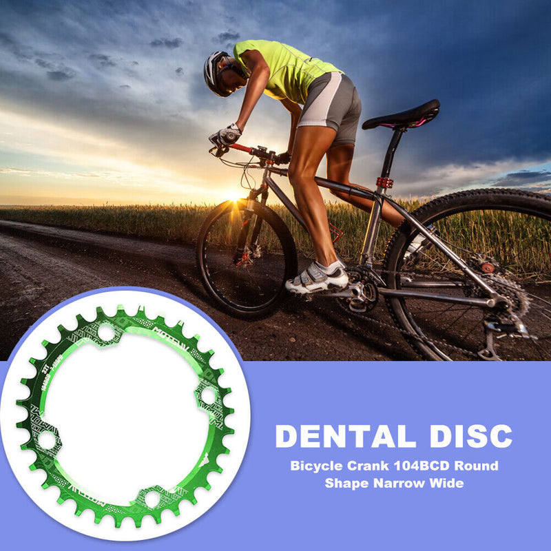 32T 104 BCD Round Narrow Wide Bicycle Chainring Lightweight MTB Road Bike Parts