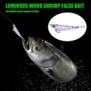 Luminous Wood Shrimp Fishing Lures 12cm 14.3g Artificial Bait (Blue Pink)