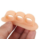 2pcs Elastic Hammer Toe Separator Pads Hallux Valgus Straightener (Beige)
