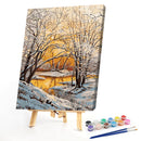 Paint By Numbers Kit DIY Snow Treetops Colouring Oil Art Picture Craft