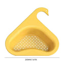 Sink Strainer Basket Triangular Hanging Filter Sink Storage Shelf (Yellow)
