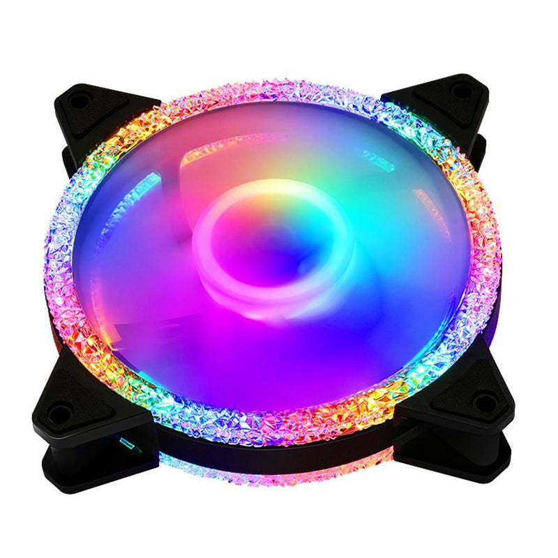 120mm Fan Colorful Computer Case Fans Cooling Cooler Radiator 11 Blades