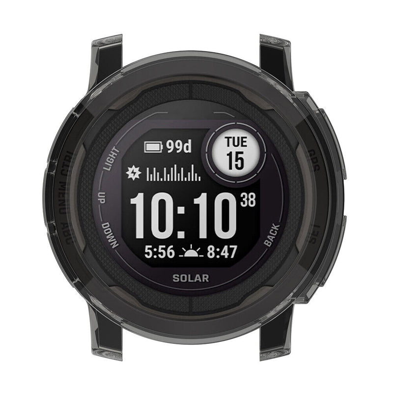 Clear Frame Watch Cover Case for Garmin Instinct 2S Bumper Shell (Black) Newly