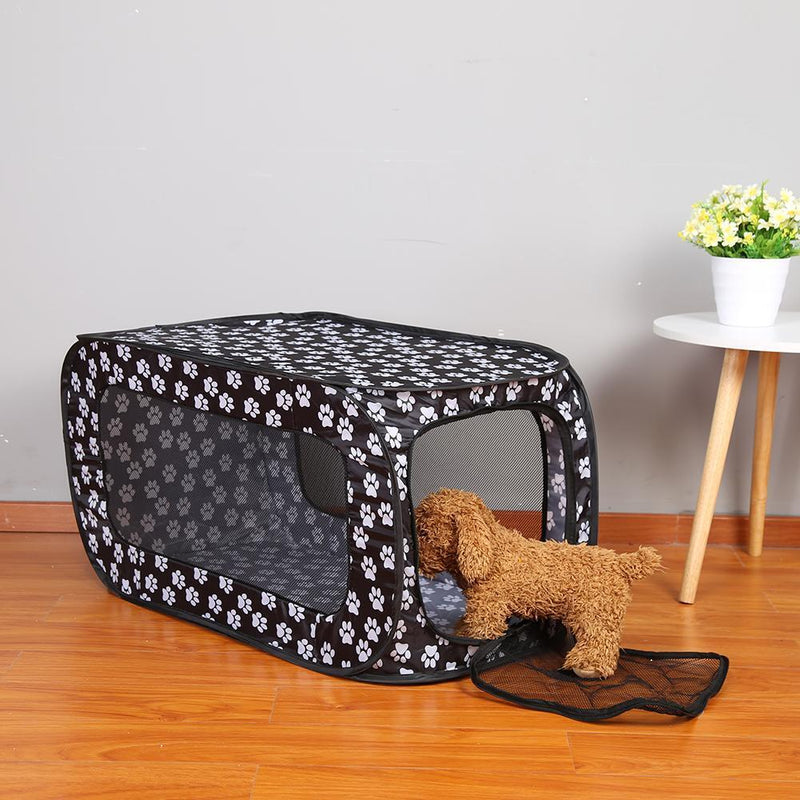 Folding Pet Tent Fence Portable Rectangular Puppy Kennel Dog House Cage Playp