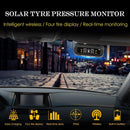 C68 USB+Solar Car TPMS Tire Pressure Monitor Temp Warning System with 4 Sensors