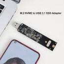 NVMe to USB Adapter 10Gbps M.2 M Key SSD to to USB 3.1 Gen 2 Type A Card