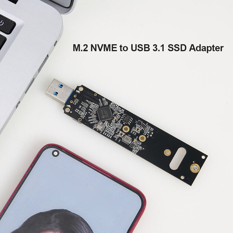 NVMe to USB Adapter 10Gbps M.2 M Key SSD to to USB 3.1 Gen 2 Type A Card