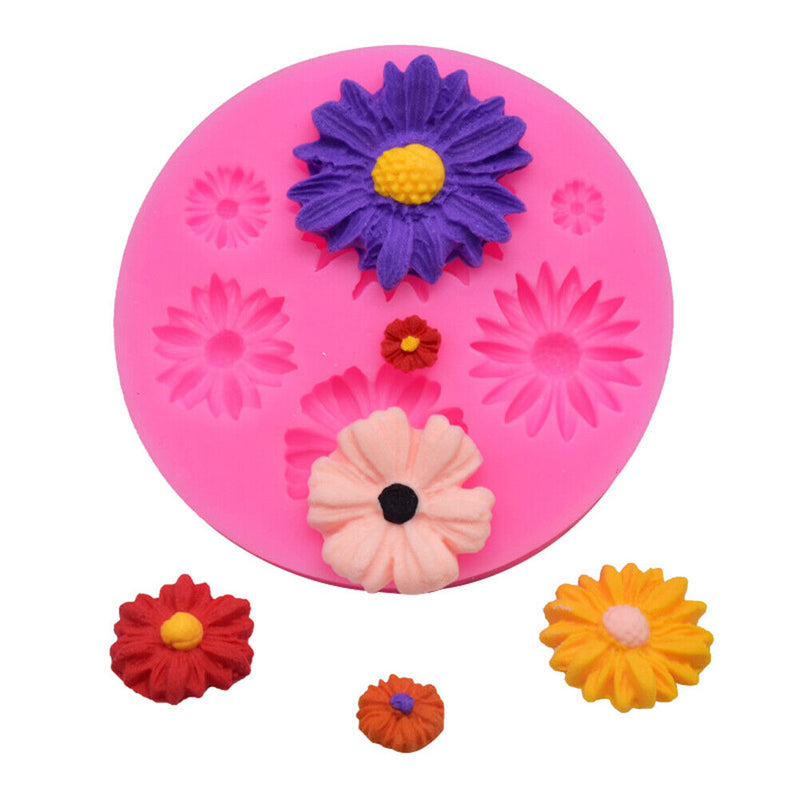 Sunflower Daisy Cake Molds Silicone Fondant Mould Pastry Baking Tray Molds Newly