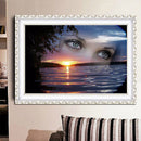 5D DIY Full Drill Diamond Painting Eyes Sea Cross Stitch Embroidery Mosaic Kit