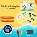 4pcs Cat Paw Silicone Thumb Grips for Nintendo Switch Controller (Blue) Newly