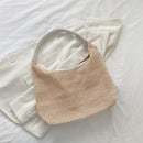 Woven Hollow Handbag Women Large Capacity Shoulder Beach Travel Shopper Totes