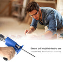 Electric Drill Modified Woodworking Electric Reciprocating Jig Saw (Blue) Newly