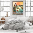 40x50cm Colorful DIY Paint By Numbers Kit Green Eyed Cat Animals Decor Gift Art