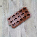15 Cell Heart Swirl Chocolate Box Candy Silicone Bakeware Wax Mold Melting W1E5
