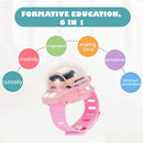 Mini Remote Control 2.4G Wrist Watch Racing Car 4CH RC Vehicle Toys (Pink)