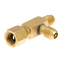 Tee Adapter 1/4X1/4X1/4"SAE Flare Add Micron Gauge Pump Set Access Vacuum K1O8