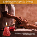 Strawberry Shaped Scented Candles Cake Decorations & Pleasant Scent (A) Newly