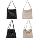 3pcs Fashion Women PU Leather Shoulder Casual Large Handbags ( Black)