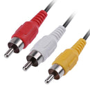 Black Audio Video Cable 25cm 3RCA Male Female 6RCA Female Audio Video-Ka