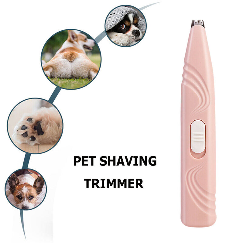 Dog Hair Trimmer Electric Foot Hair Cutter Shaving Grooming Machine (Pink) Newly