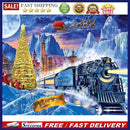 Handmade Christmas Train 5D DIY Full Round Drill Drawing Kit Diamond Painting