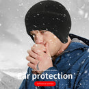 Winter Warm Cycling Fleece Ear Protection Cap Liner Skiing Beanie (Black)