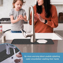 Bathroom Faucet Water Catcher Mat Sink Draining Pad Behind Faucet (Black)