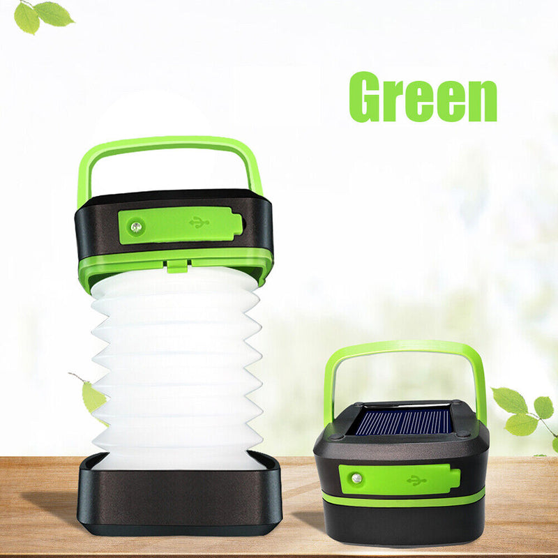Solar Powered Rechargeable Collapsible LED Lanterns Emergency Camping Flashli