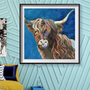 Handmade DIY Full Round Drill Diamond Painting 5D Color Cattle Poster Kit