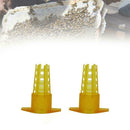 100xBeekeeping Tools Cell Protector Cages Yellow Plastic Queen Cage Bee P2H2