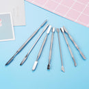 7pcs Nail Art Pusher Stick Manicure Cutter Cuticle Pusher Dead Skin Remover