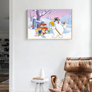 Full Poster Diamond 5D Round Drill Picture Painting Kit DIY Snowman and Friends