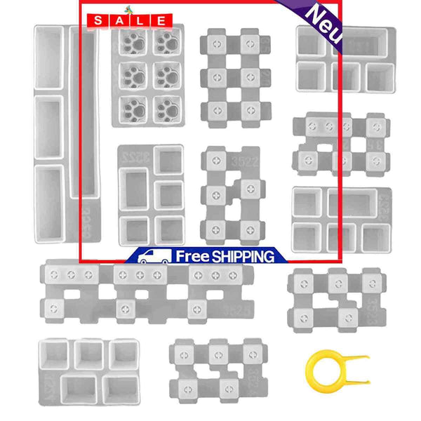 Keycaps Mold Set - Handmade Crystal Key Caps Molds Making Tools with Key Puller