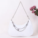 Retro Women Solid Color Small Shoulder Bags Ladies Butterfly Chain Hobos Handbag