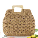 Women Classic Straw Handbag Summer Beach Sea Large Capacity Tote Shoulder Bag