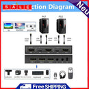 USB KVM Switch Plug and Play USB Hub HD KVM Switch USB Computer Monitoring