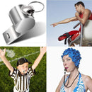Football Soccer Sports Metal Referee Whistle Black Emergency Lanyard Surv B1K9