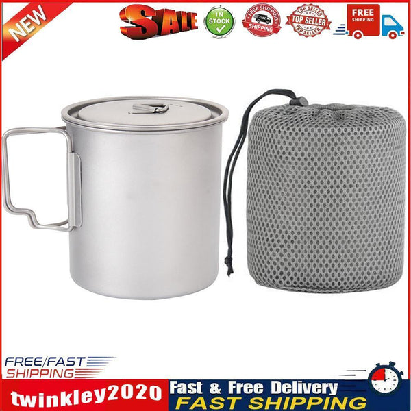 750ml Lightweight Camping Mug Titanium Cup Travel Tourist Picnic Utensils Newly