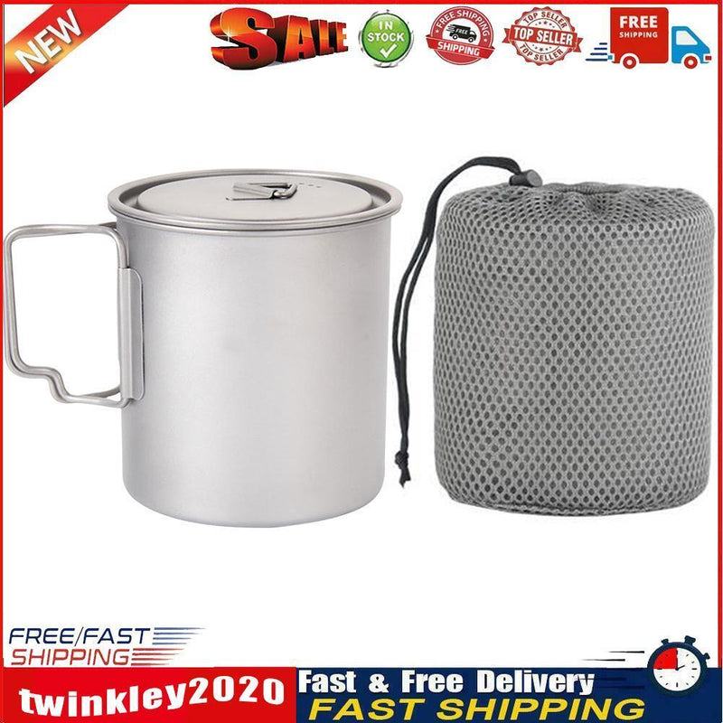 750ml Lightweight Camping Mug Titanium Cup Travel Tourist Picnic Utensils Newly