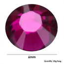 30g 6mm Crystal Rhinestone Acrylic Flat Back DIY Nail Sequins (Old Rose)
