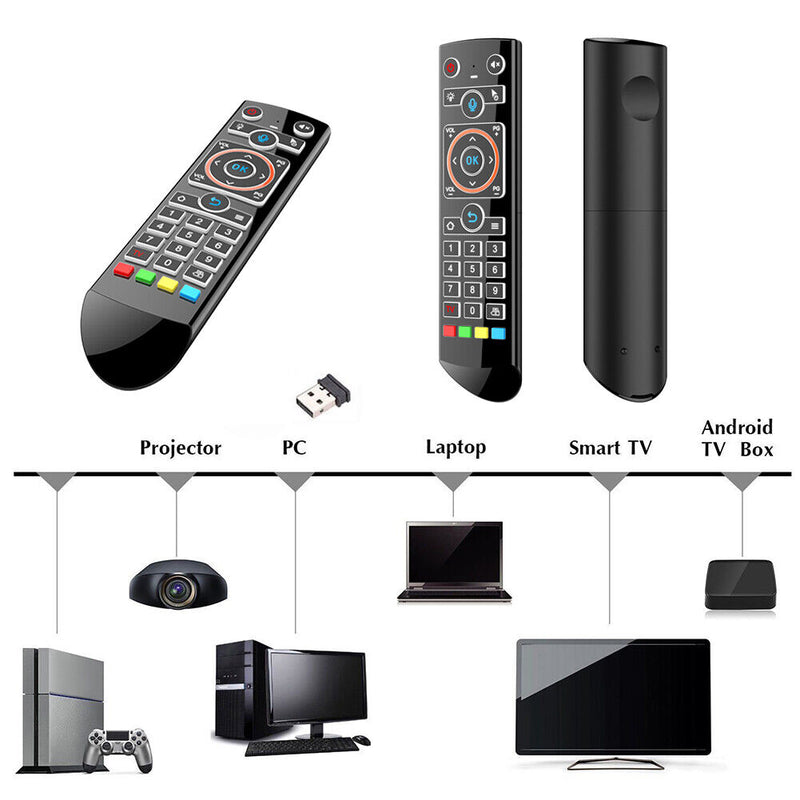 Q2 Smart Air Mouse 2.4GHz RF Remote Control for Android TV Box (Backlit)