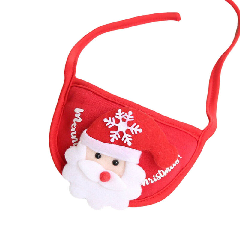 Warm Dog Winter Decorative Clothes Pet Hat Collar Bib Christmas Costume Cospa