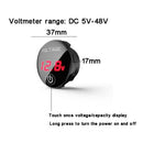 DC12V-24V Vehicle Touch Voltmeter Car Panel Digital Voltage Meter for RVs Y